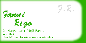 fanni rigo business card